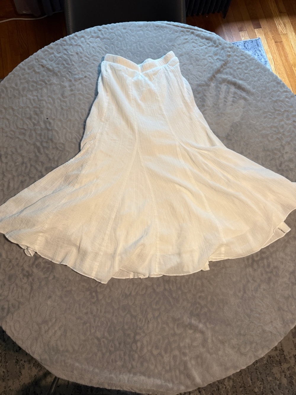 Alfred Dunner White Flared Maxi Skirt